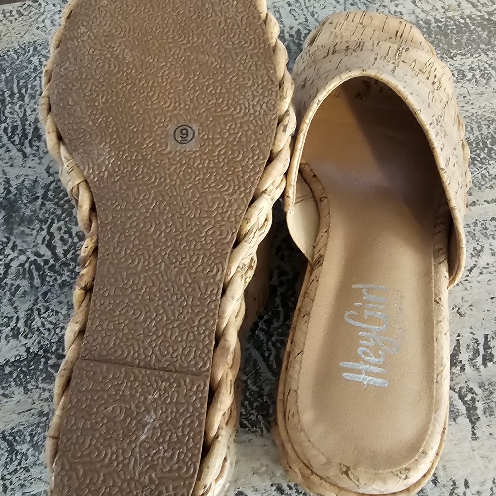 Tan Wedge Sandals